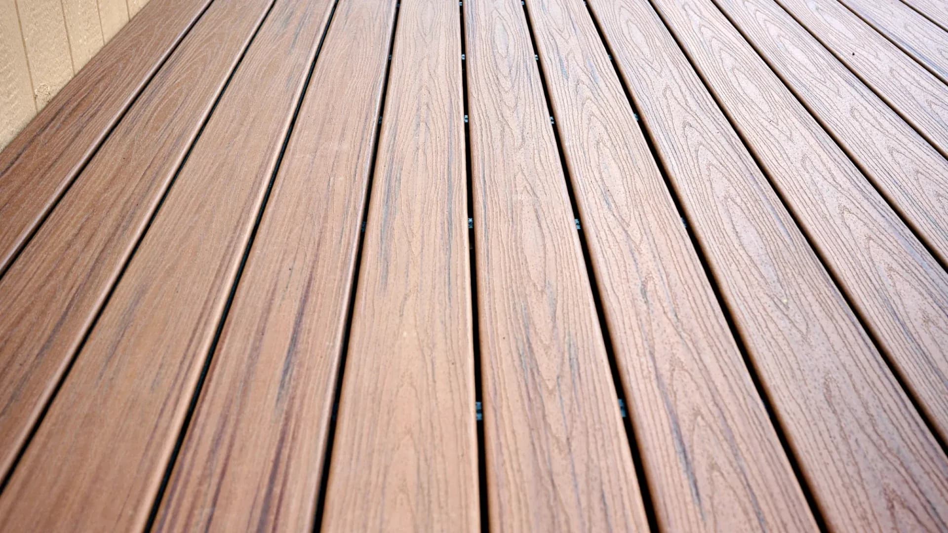 Close-up of a composite deck