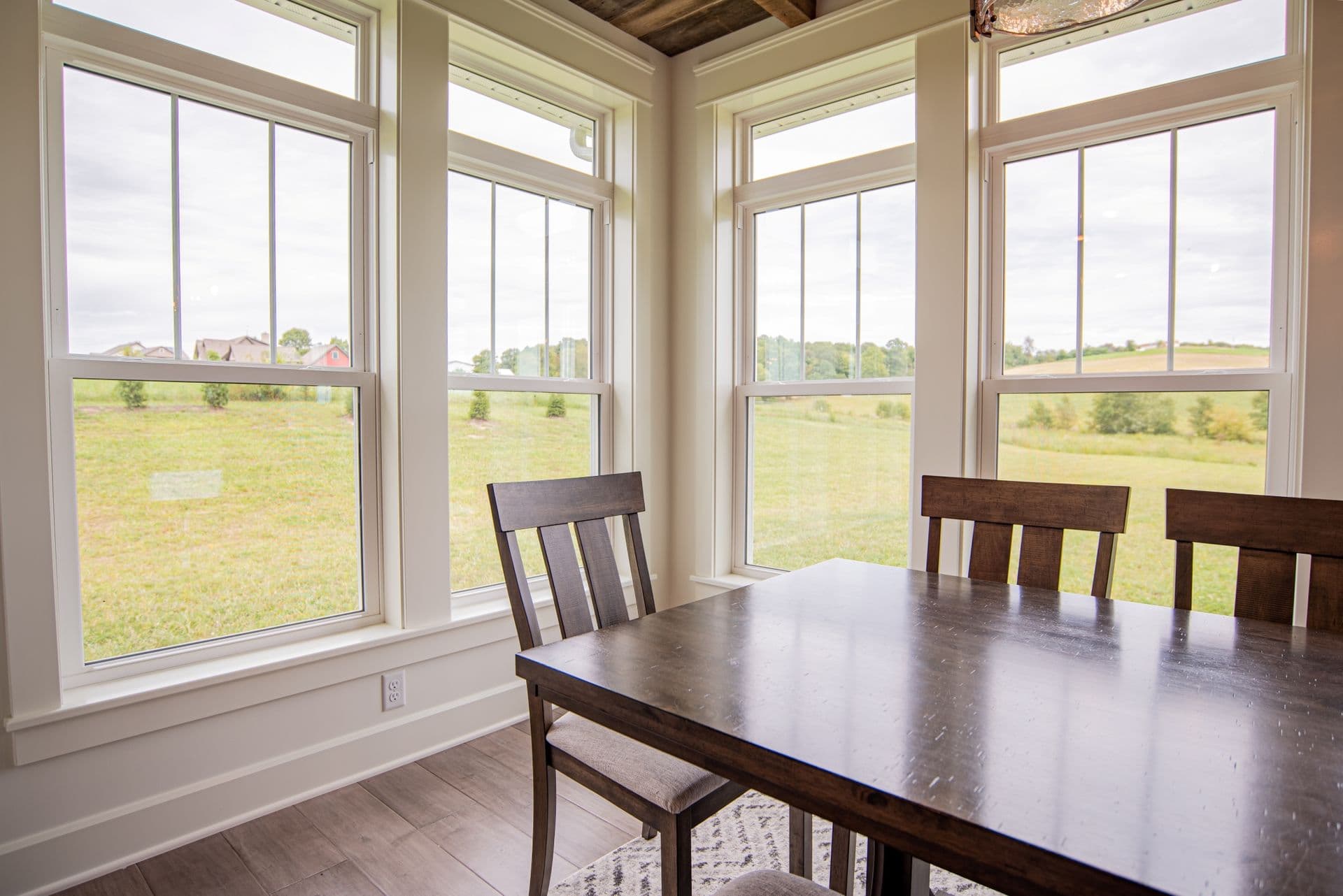 Endure Double Hung Windows in a dining room.