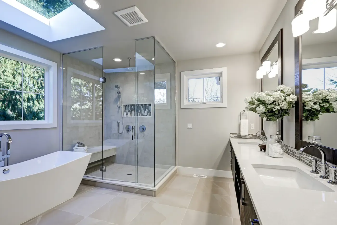 Gray Tone Remodeled Bathroom Onalaska Wi The Board Store