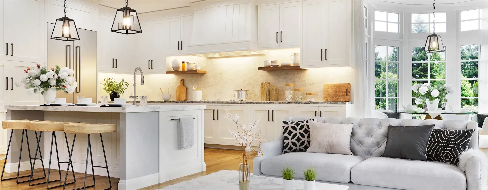 Exterior Remodeling yellow lighting room