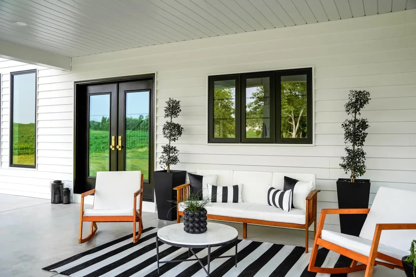 Provia Entry Door 460 Legacy Smooth Steel French Door Back Patio