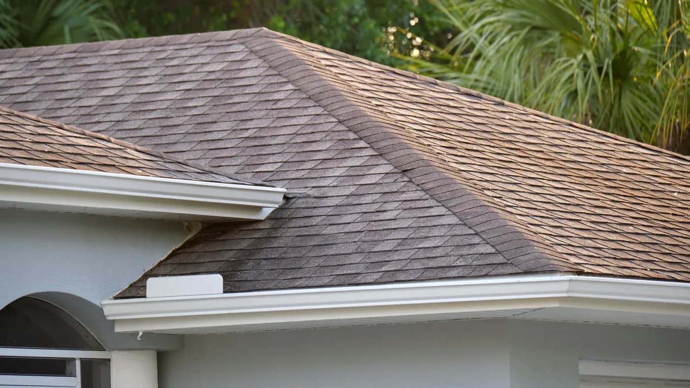 A home with gray siding and white trim
