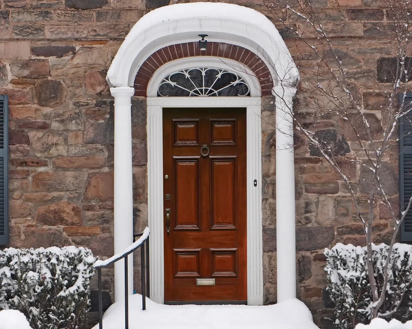 Snowy Entry Door Onalaska Wi The Board Store