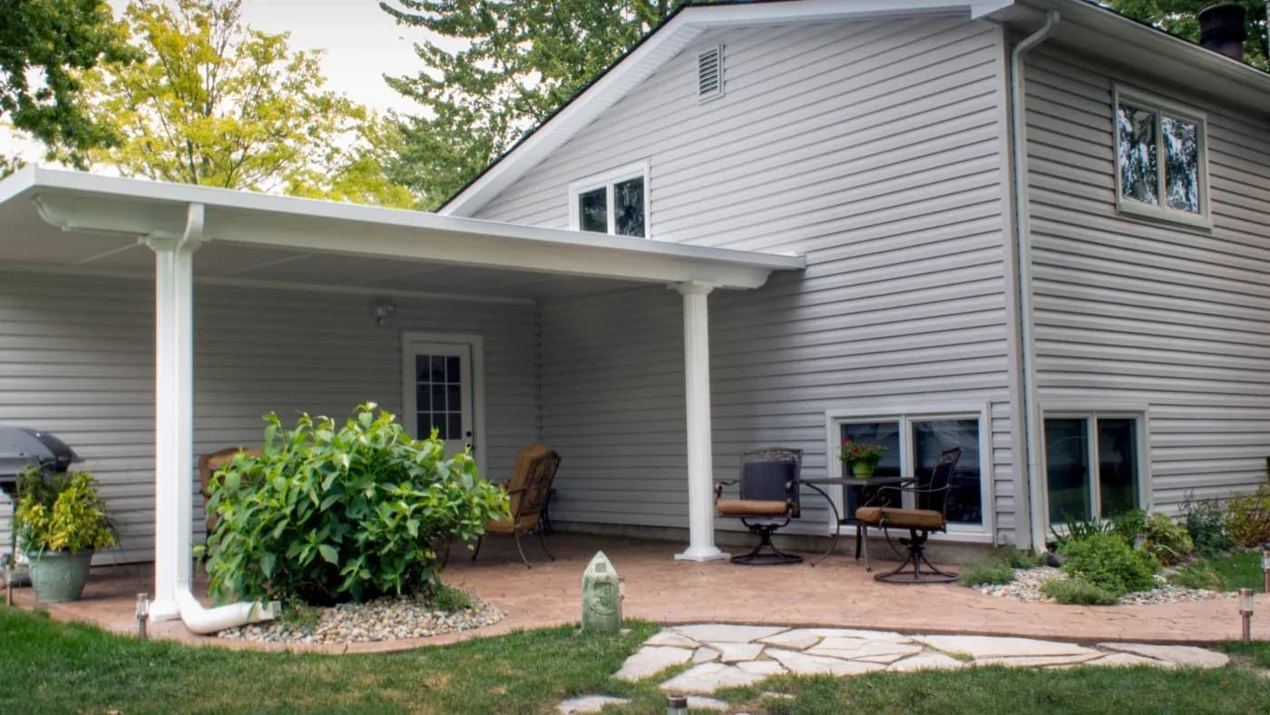 White Patio Cover Sparta Wi The Board Store Home Improvements