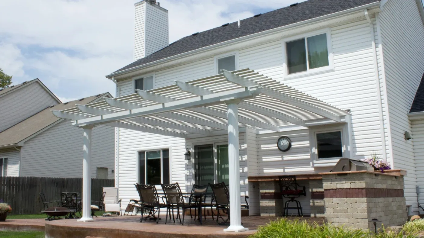 White Pergola La Crosse Wi The Board Store Home Improvements